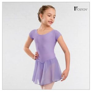 1st Position Voile Skirted Leotard Lilac